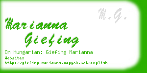 marianna giefing business card